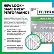 Filterbuy 20x24x1 Air Filter MERV 8 Dust Defense, Pleated HVAC AC Furnace Filter Replacement, 4-Pack