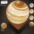thumbnail image 4 of Lámpara de mesa con diseño de planeta y puesta de sol, lámpara de atmósfera con arcoíris, lámpara de noche con diseño de planeta errante, lámpara de noche, regalo de cumpleaños, 4 of 5