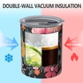thumbnail image 2 of 12oz Coffee Tumblers Multicolored Pioneer Flower Stainless Steel Vacuum Insulated Travel Tumbler Coffee Cups Mug with Lid and Straw with Cleaning Brush for Cold & Hot Drinks, 2 of 5