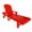 Red, variant on Laguna Adirondack Poly Reclining Chaise Lounge With Arms & Wheels, Red