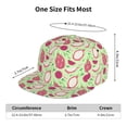 thumbnail image 2 of Flat Bill Trucker Hats for Women Men - Dragon Fruit 1 Adjustable Flat Baseball Cap Snapback Hats Dad Hats for Men, 2 of 7