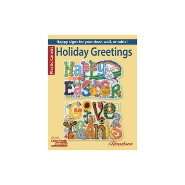 Leisure Arts Holiday Greetings Plastic Canvas Cross Stitch Book, Plastic Canvas Books And Patterns, Patterns, Books, Crafts
