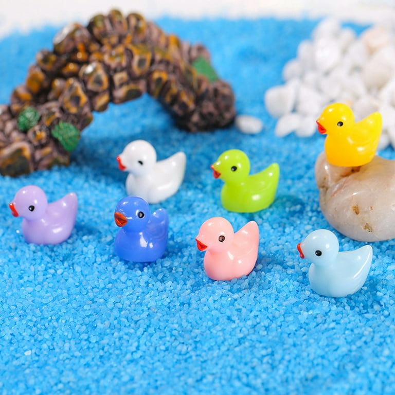 120pcs Mini Resin Ducks Decoration, Tiny Miniature Ducks Mini