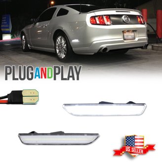 b>2x</b> <b>Smoked</b> <b>Front</b> <b>Side</b> <b>Marker</b> <b>Light</b> <b>Pony</b> <b>Type</b> <b>Amber</b> <b>LED</b> <b>Kit</b> For