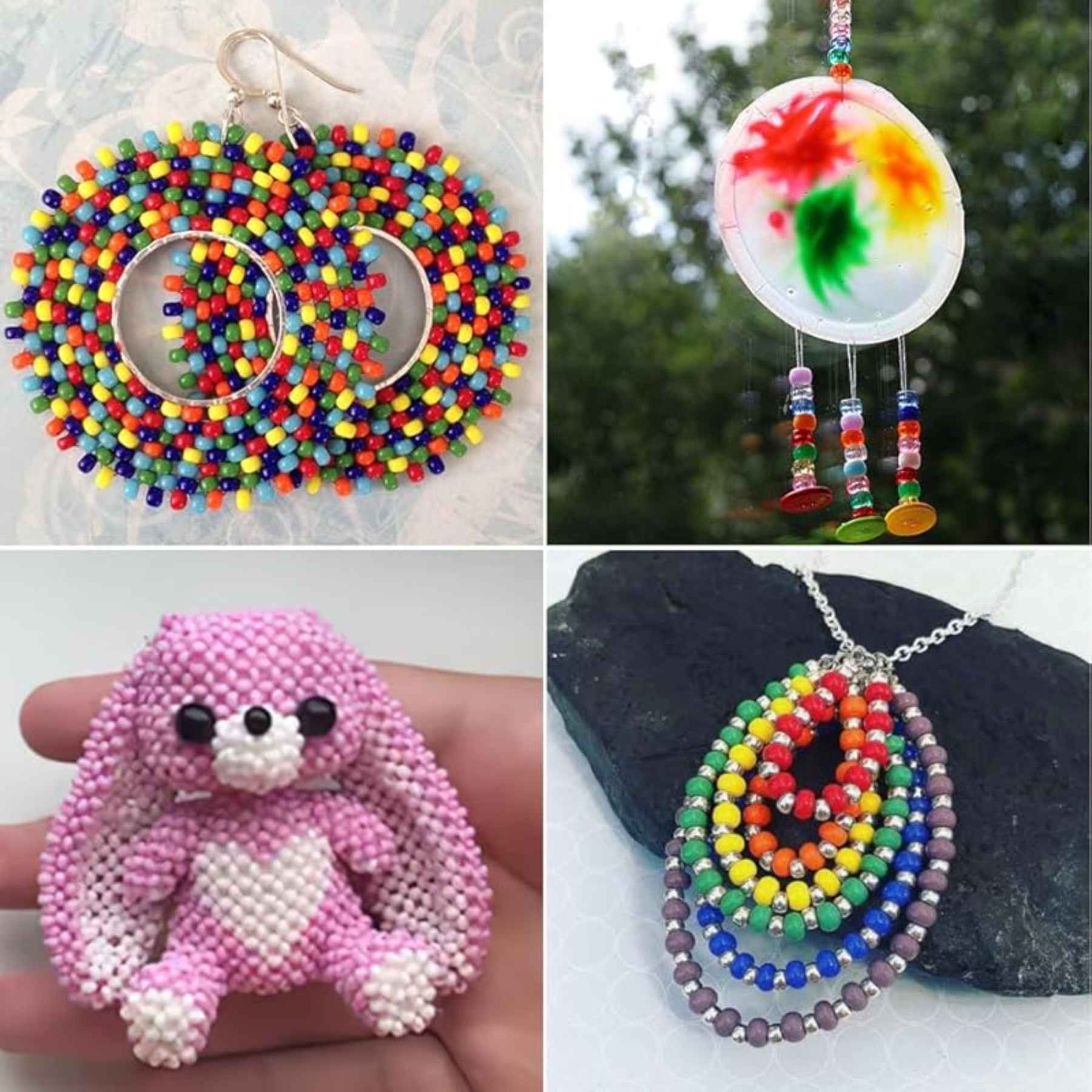 4000 Pcs Bulk Pony Beads for Jewelry Making, 6x9mm Colorful Plastic Craft Beads for DIY Bracelets, Keychains and Hair Accessories