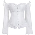 thumbnail image 1 of Corset à Lacets en Surbrillance pour Femmes avec Manches à Épaule, 1 of 8