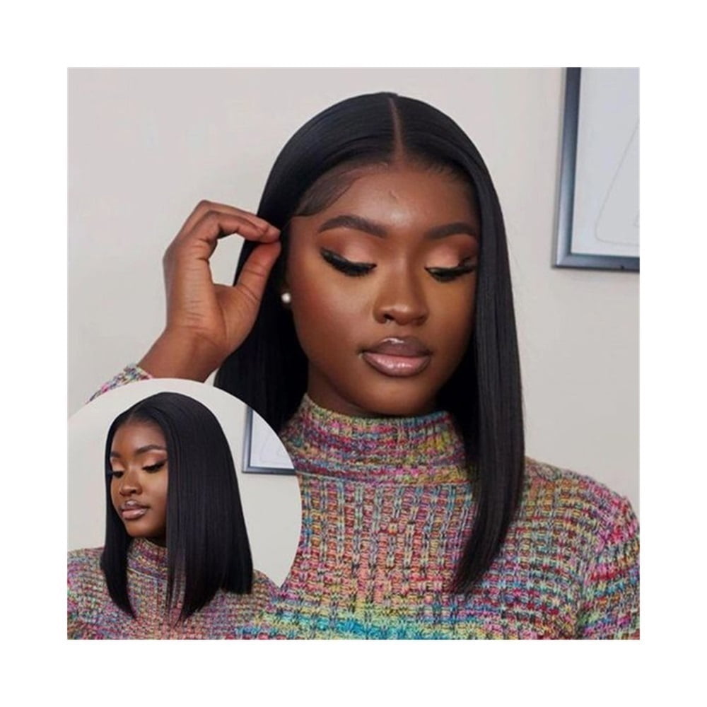 Wigs Human Hair Pre Cut No Glue 6*4 Lace Closure Bone Straight Wigs Pre Plucked
