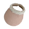 thumbnail image 2 of Xysaqa Womens Fashion Wide Brimmed Sun Visor Hat Sun Protection Bling Pearl Hat for Outdoor Beach Travel Hats, 2 of 6