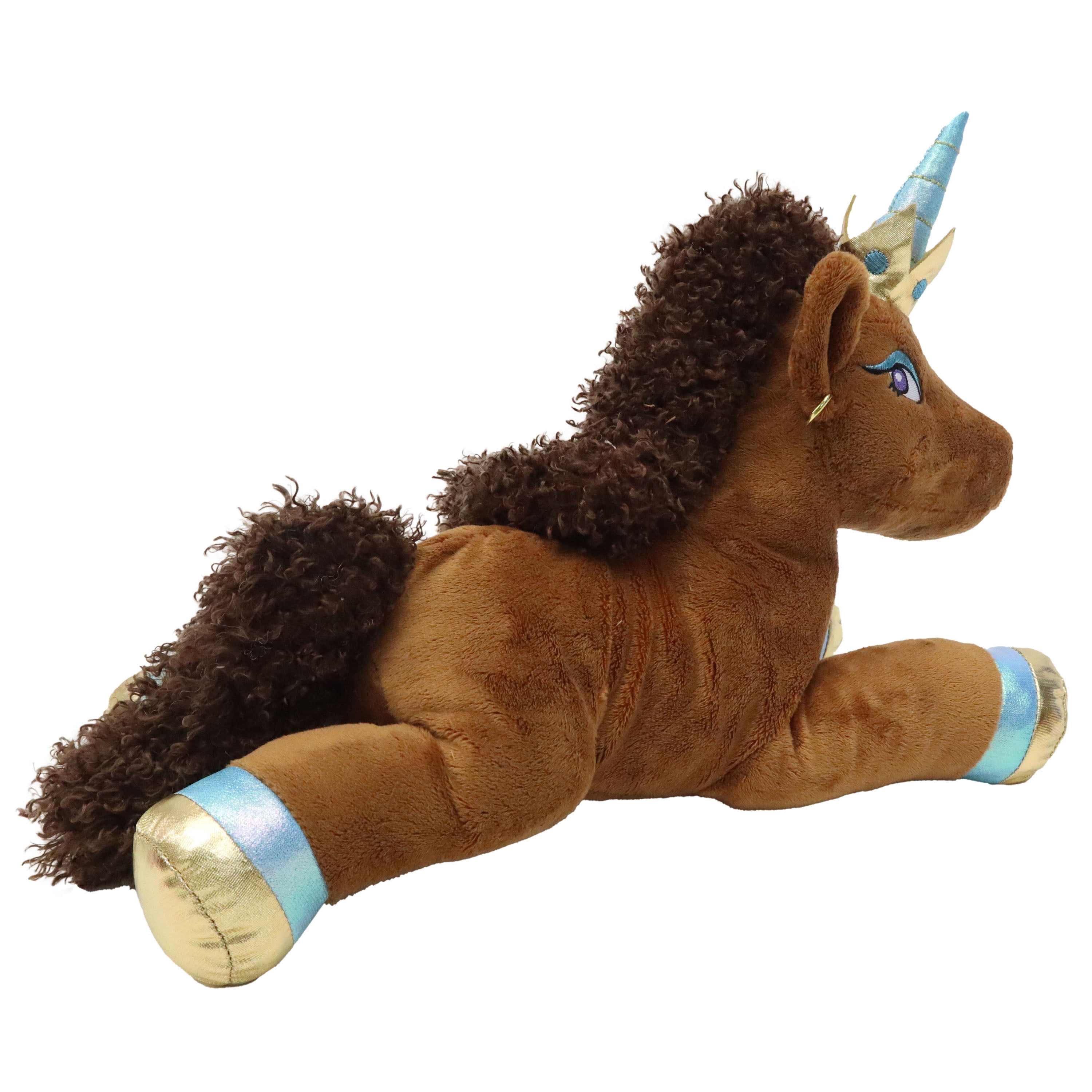 Afro Unicorn 13.75 inch Stuffed Plush Toy, Lying Unique