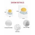 thumbnail image 7 of Yellow Sun Rise Kitchen Dish Towels for Drying Dishes Set of 3, Ocean Waves Coastal Abstract Art Waffle Weave Microfiber Hand Tea Bathroom Towels Quick Dry & Absorbent Towel 15.7x23.6, 7 of 7