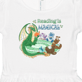 thumbnail image 4 of Inktastic Reading is Magical Dragon Green Dragon with Book Girls Toddler Dress, 4 of 5