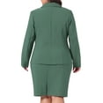 thumbnail image 4 of DARING DIVA Women's Plus 2 Pcs Outfits Business Casual Suit Sets Green 1X, 4 of 6