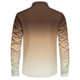 thumbnail image 4 of Kukoosong Men's Classic Cowboy Pearl Snap Shirt, Gradient Color Long Sleeve Button Down Shirts Front with Two Chest Pockets for Ranch Outdoor, 4 of 7