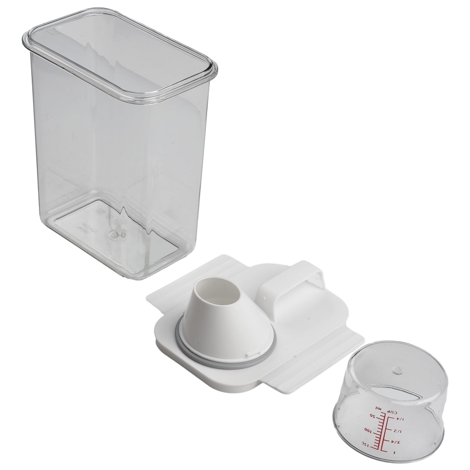 Airtight Detergent Dispenser with Measuring Cup, Washing Powder Dispenser