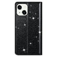 thumbnail image 4 of SaniMore Magnetic Flip Wallet Case for iPhone 14 Plus 6.7", PU Leather Ultra-Thin Glitter Cover Buil-in Card Slot & Kickstand Shockproof Protective Shell for iPhone 14 Plus, Black, 4 of 8
