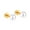 4mm Gold, variant on Women's Stainless Steel Gold Plated Minimalist Dainty Imitation Pearl Piercing Stud Earrings, Wide 6mm