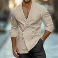 thumbnail image 2 of Zylarhe Men T Shirts Men's Long Sleeve Solid Color Shirt With Shawl Collar For Spring And Fall Fashion Casual Shirt, 2 of 4