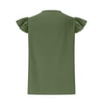 thumbnail image 4 of Xysaqa Womens Summer Tank Tops 2025 Casual Tie Front Pleated T-Shirts Loose Fits Tunic Tops Sleeveless Shirts Flowy Blouses Army Green 2X Clearance, 4 of 5
