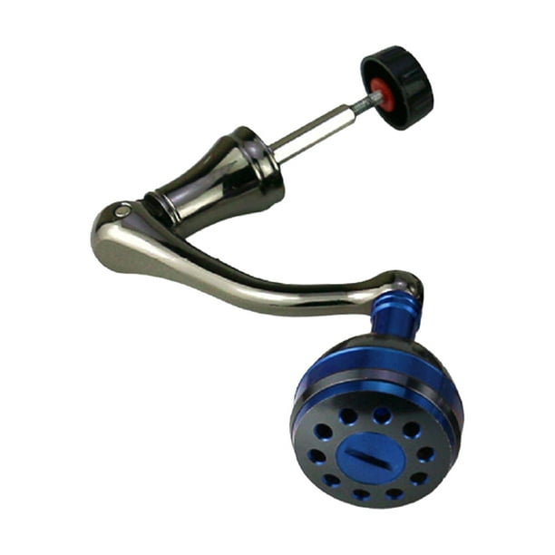 Mango de carrete de pesca, mango de carrete con agarre eléctrico, piezas de repuesto de Metal, mango único, Accesorios de reparación, agarre de brazo Azul S