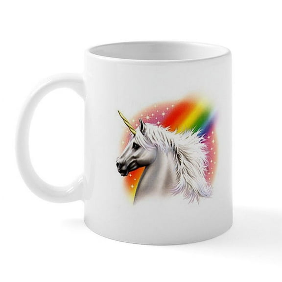 CafePress - Rainbow Unicorn Mug - 11 oz Ceramic Mug - Novelty Coffee Tea Cup