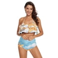 thumbnail image 2 of Ckdifva Giraffe in Clouds Womens High Waisted Bikini Set Two Piece Swimsuit Bathing Suits, 2 of 5