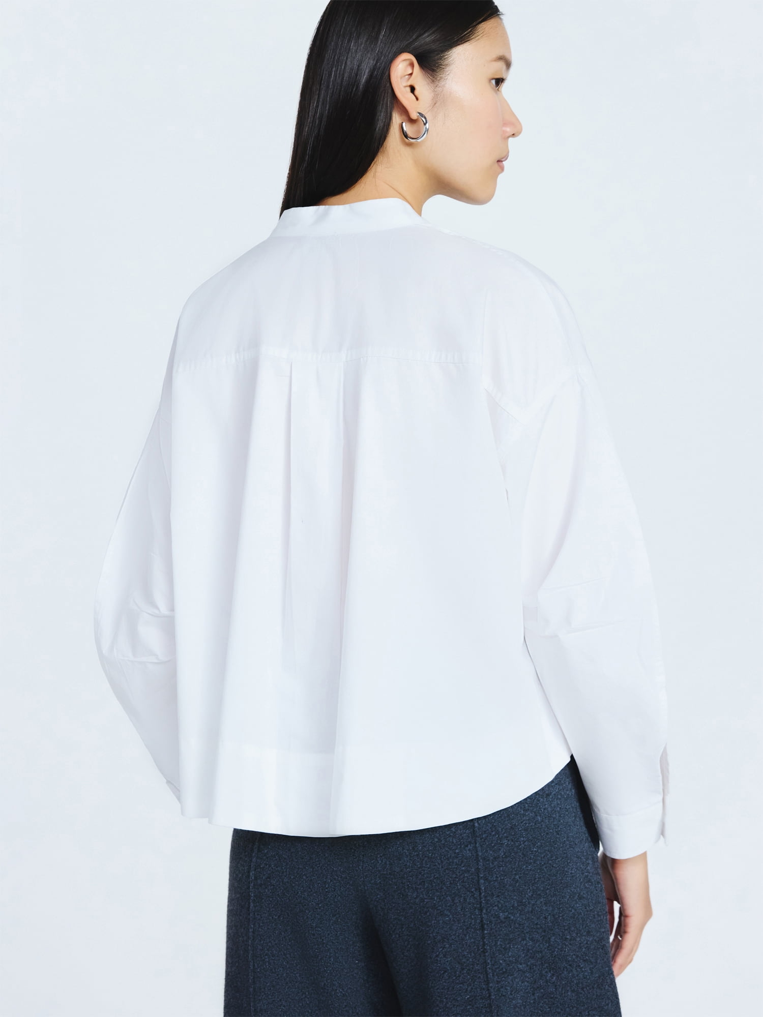 Scoop Women's and Women's Plus Cropped Oversized Button-Down Shirt, Sizes XS-4X