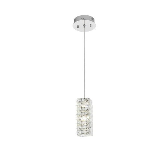 Elegant Lighting Aston 6.5 Inch Led Pendant In Chrome