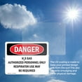 thumbnail image 6 of (2 Pack) H2S Gas Authorized Personnel Only OSHA Danger Sign 5 Inch X 3.5 Inch Vinyl Label Decal Sticker Weather Resistant, UV Protected for Workplace, Business, and Construction Site,, 6 of 7