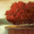 thumbnail image 2 of Jensen, Asia 15x15 Black Ornate Wood Framed with Double Matting Museum Art Print Titled - Touch of Red, 2 of 4
