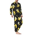 thumbnail image 2 of Bingfone Men's Pajama Set 2 Piece Loungewear PJs, Long Sleeve with Pajama Pants-Banana, 2 of 7