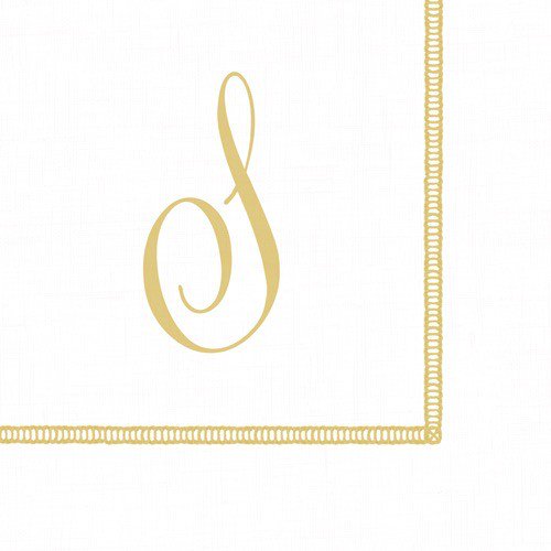 Monogram Initial S Paper Cocktail Napkins 20pk