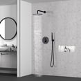 thumbnail image 7 of Boyel Living 10 inch Round Rain Shower Faucet Wall Mount 2-function Shower System with Handheld Shower Matte Black, 7 of 7