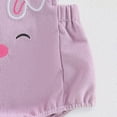 thumbnail image 6 of Staki Easter BabyGirl Outfit Chick Overalls Sleeveless Bubble Romper Infant Clothes Girls Jumper Girl 0-18M(Purple,6-12 Months), 6 of 8
