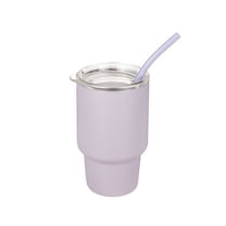 Mainstays Purple 4 oz Stainless Steel Double Wall Insulated Tumbler with Straw