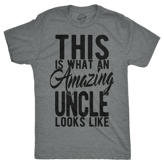Mens This Is What An Amazing Uncle Looks Like T shirt Funny Family Gift Brother Graphic Tees