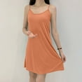 thumbnail image 6 of Taqqpue Women's Maxi Nightgowns Solid Color Spaghetti Strap Scoop Neck Full Slip Long Sleep Shirts Cami Flowy Cotton Sleeveless Chemise Sleepwear Sleep Dress, 6 of 6