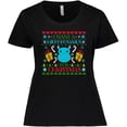 thumbnail image 3 of Inktastic I Want a Hippopotamus for Christmas Cute Ugly Sweater Women's Plus Size T-Shirt, 3 of 5