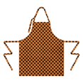 thumbnail image 2 of Orange and Black Checkered Pattern Apron-Garden Aprons for Women with Pockets-Cotton Linen Waterproof Kitchen Cooking Gardening Aprons Adjustable for Kitchen,Cooking,BBQ and Salon 33x27 Inch, 2 of 7