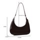 thumbnail image 2 of Bolso Mujer Charol Color Sólido Bolso Media Luna Axila Pequeña Café, 2 of 9