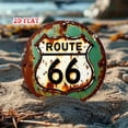 thumbnail image 4 of HELLOYOUNG Vintage Route 66 Metal Sign Rustic Green White Weathered Aluminum Wall Art Decor for Home Garage Cafe 7.87x7.87 Inch, 4 of 6