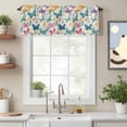 thumbnail image 2 of Valance Curtains for Windows Colorful Butterfly Kitchen Curtians Window Treatment Watercolor Spring Topper Curtain Rod Pocket Valances for Kitchen Bathroom Living Room 54x18in, 2 of 9