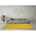 thumbnail image 3 of Ahgly Company Machine Washable Indoor Rectangle Abstract Yellow Modern Area Rugs, 8' x 10', 3 of 4