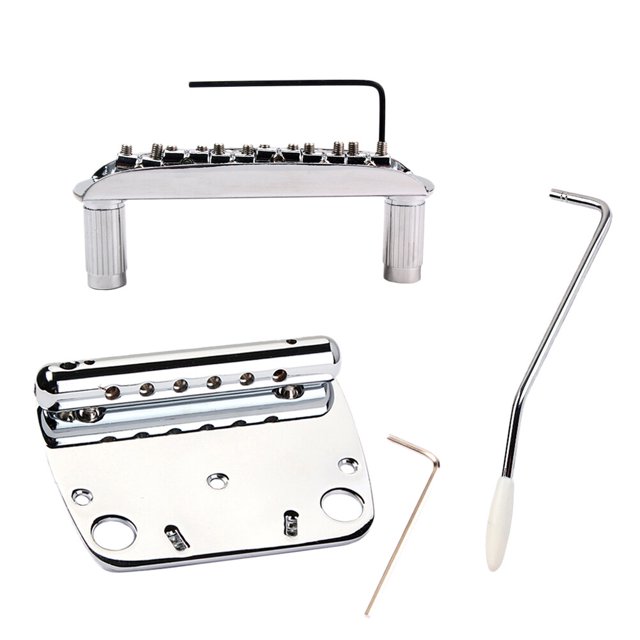 Exquisite 6 String Guitar Tremolo Bridge Tailpiece Set for Mustang Guitar Guitar Part Accessories