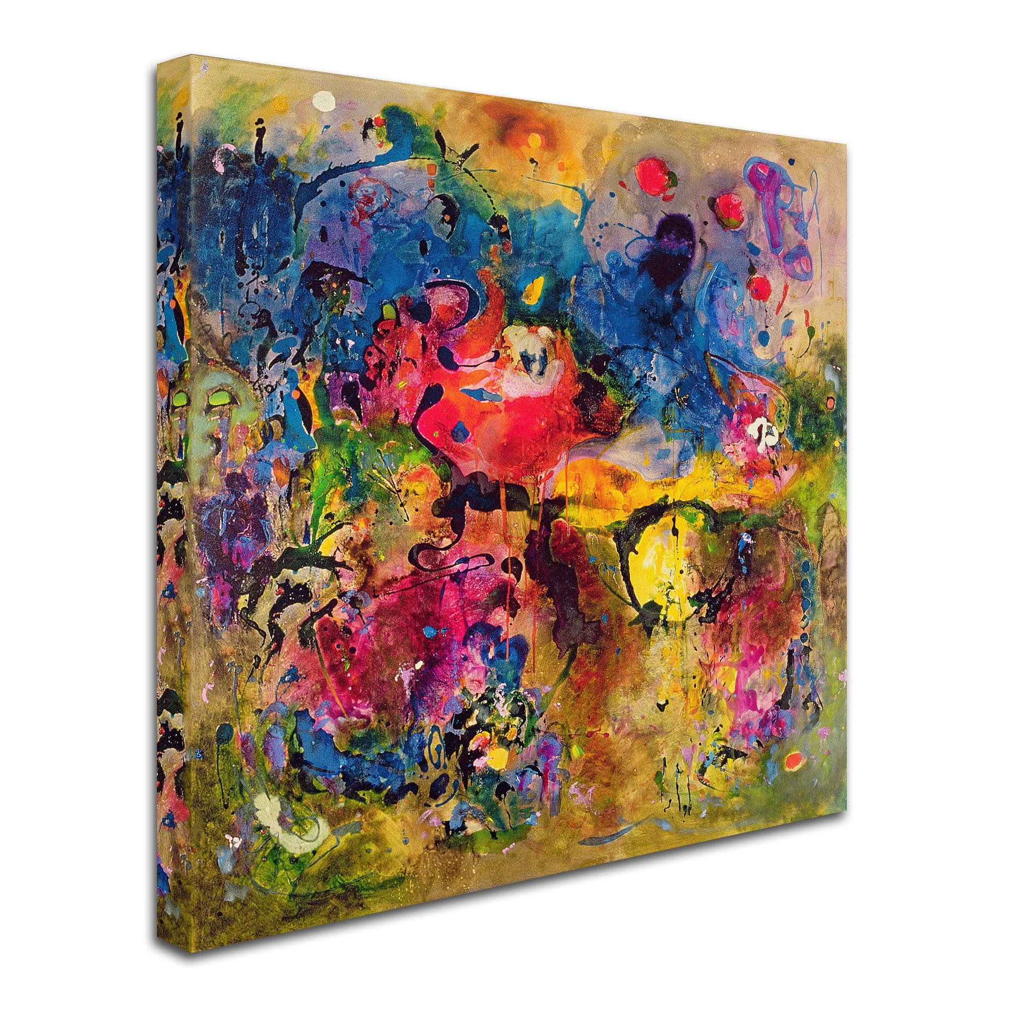 Trademark Fine Art "Garden of Heavenly and Earthly Delights" Canvas Art by Jane Deakin