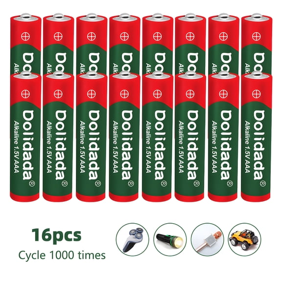 DFITO Rechargeable AAA Batteries 16 Pack, 1.5V Alkaline Batteries