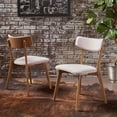 thumbnail image 3 of GDF Studio Caleb Indoor Mid Century Fabric Dining Chairs with Natural Oak Finish(Set of 2), 3 of 7