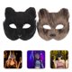 thumbnail image 2 of KAKOWELY 2 máscaras de zorro de peluche, máscara de cosplay de zorro, máscara de fiesta de mascarada, decoración, máscara de cosplay, accesorio, 2 of 5