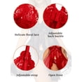thumbnail image 2 of ValueVibe Lingerie for Women Open Front Babydoll Lingerie Sets Mesh Lace Night Dresses, Red XL, 2 of 3