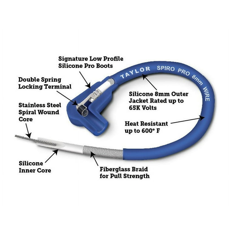 Taylor Cable Spark Plug Wire Set 8mm Spiro-Pro Wire 73651 Taylor Cable Spark Plug Wire Set 8mm Spiro-Pro Wire 73651
