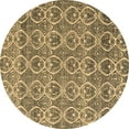 thumbnail image 1 of Ahgly Company Indoor Round Abstract Brown Modern Area Rugs, 6' Round, 1 of 4